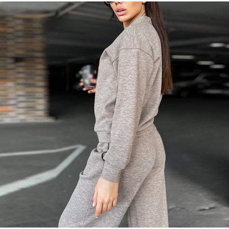 2025 Spring and Autumn New Fashion Single-breasted Casual Suit Cardigan Top Lace-up Pants Two-piece Women's Clothing