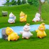 Figurines Miniatures Cute White Yellow Duck Animal Micro Landscape Ornaments For Home Decorations Room Decor Accessories