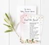 Inkdotpot Gender Reveal Floral Baby Shower Game Set Of 50 BabyA  AlphabetA  ABCA  Game Ita    s A Boy Ita    s A Girl Party