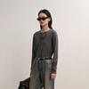 LESS 2025 Fall Round Neck Pullover Knit Sweater