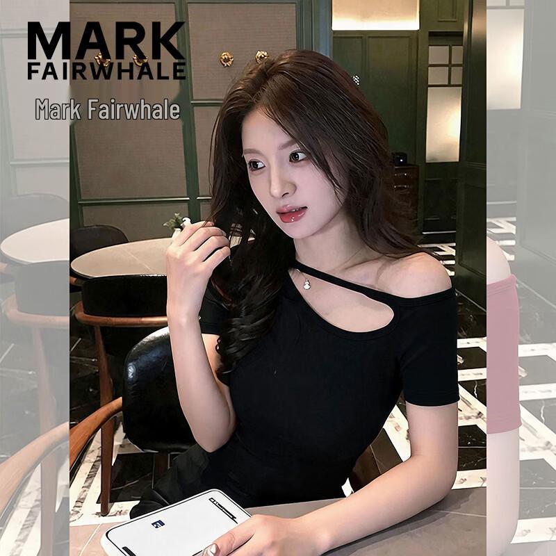 Mark Fairwhale Women's Off-Shoulder Slim Fit T-Shirt 2026 Summer Collection