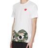 CDG Play T-Shirts Men's White Crew Neck Moderate CPXTEAZT244MA