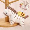 Plush Doll Pendant Pull Type Zebra Elephant Bee Shark Design Decorative Animal Hanger Purse Decoration