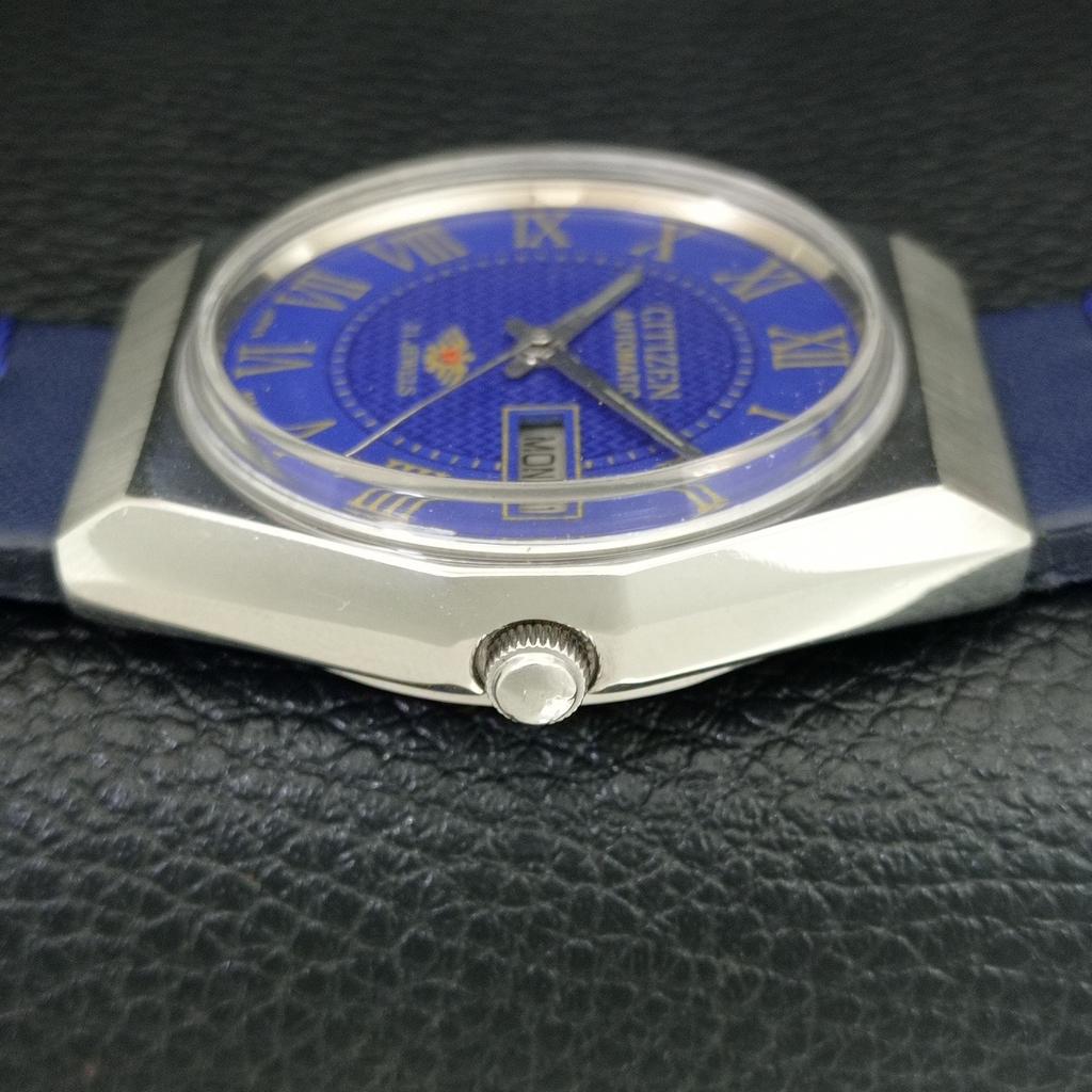 ВИНТАЖНЫЕ АВТОМАТИЧЕСКИЕ ЧАСЫ CITIZEN 8200 ЯПОНИЯ МУЖСКИЕ СИНЕГО ЦВЕТА a708415-1