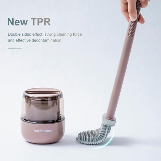 Щетка для унитаза, герметичная, быстросохнущая, резиновая, TPR, подвесное отверстие, щетка для ванной комнаты для дома