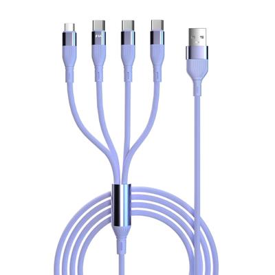 Кабель для зарядки USB на 1x Micro USB и 3x Type-C, 150 см / 4,9 фута, прочный кабель для зарядки из ТПЭ для надежного и долговечного использования