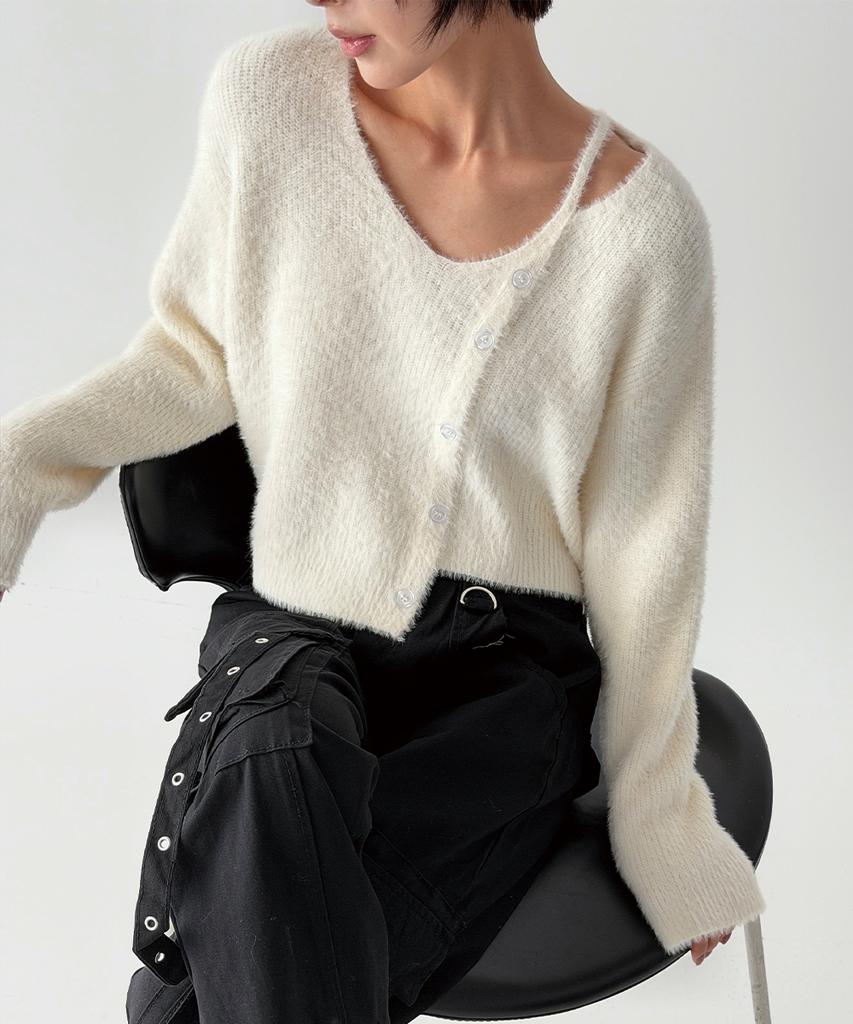 THE GREEN LAB Hairy Soft Knit [Ivory]