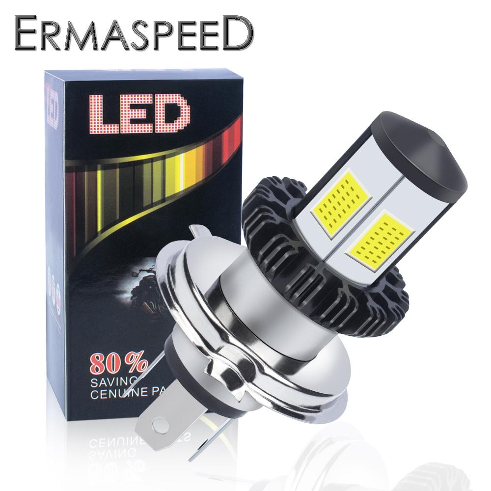 H4 светодиодная лампа для фар мотоцикла 6000K белая лампа дальнего/ближнего света для мотоцикла, электрического велосипеда, скутера, фара для мотоцикла