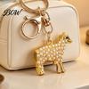 Alloy Keychains Faux Pearl Sheep Keychain, Zinc Lamb Car Key Ring Mini Holder, Handbags Backpacks Charm Decorative Accessory for Women Girls