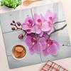 Hartowane Deski Kuchenne Szklane Z Grafiką Orchidea Na Drewnie 2X30X52 Cm
