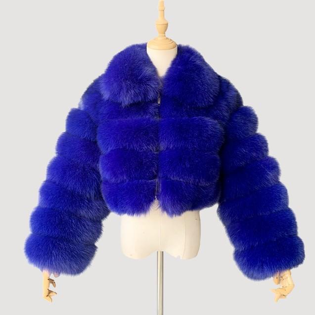 Меховая европейская и американская меховая куртка splicing imitation fox hair короткий воротник куртка с длинным рукавом женская одежда