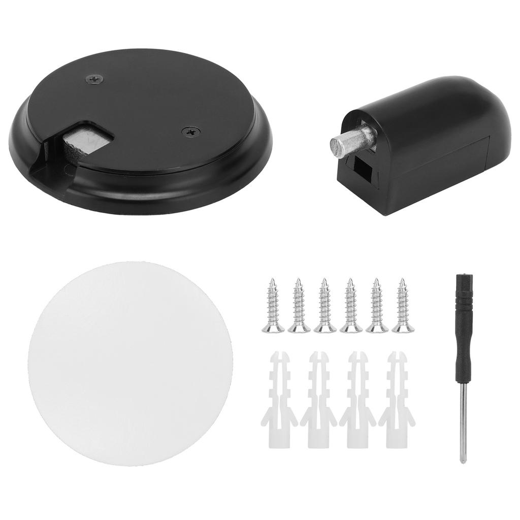 Door Stoper Push Type Strong Magnetic Mechanical Windproof Suction Door Stop Silent Firm Door Stop CatchMatte Black