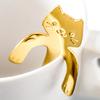 Ложка для кофе в форме кошки, чайная ложка из нержавеющей стали, подвесная чашка, чайная ложка для смешивания напитков, милая ложка для молочного коктейля в форме кошки, подарок любителю кофе