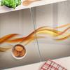 Glass Kitchen Serving Boards with Abstract Wave Graphics 2x40x52 cm