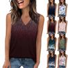 Tank Top Women Casual Printed Soft Summer V Neck Sleeveless Tops