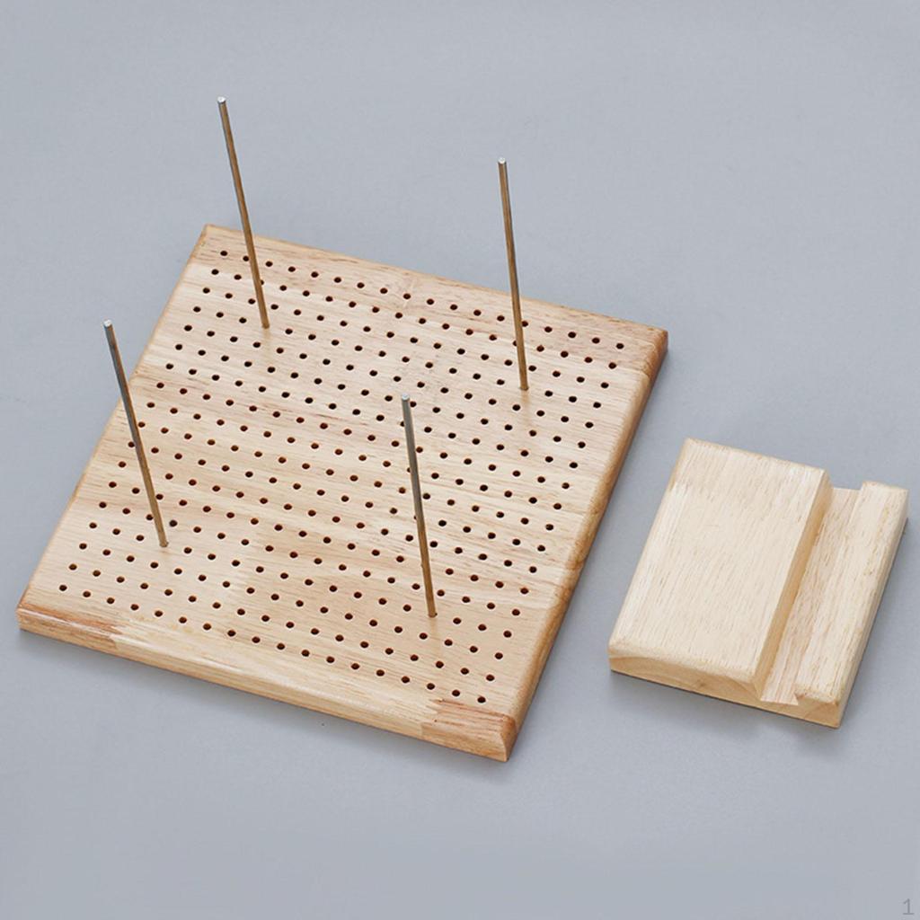 Crochet Blocking Board for Wooden with Pegs Crocheting Supplies Pegboard
