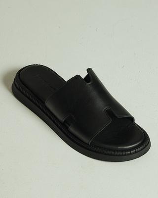 Шлепанцы мужские Bravelli 19915 40 черные кожа