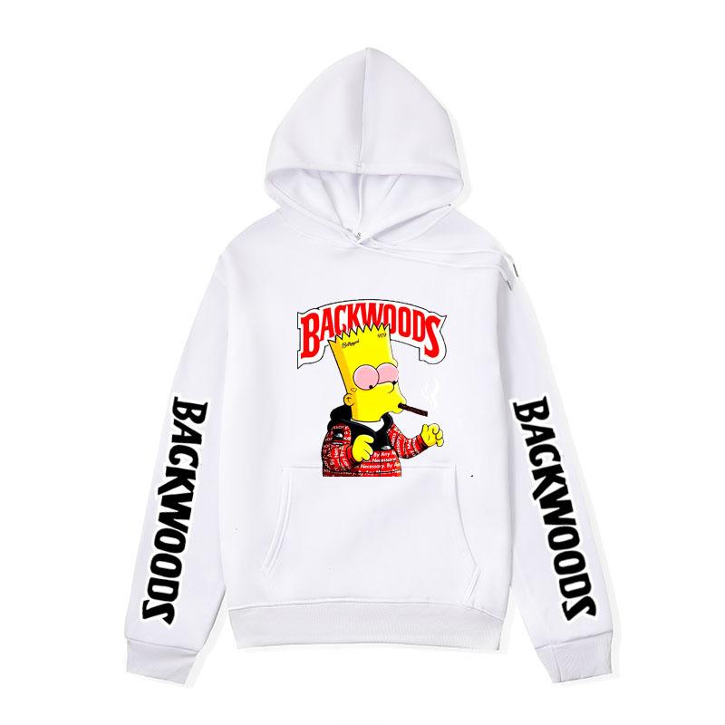 Мужской свитшот BACKWOODS с принтом уличный модный худи мужской оверсайз