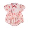 Romper Jumpsuit Bodysuit Christmas Wear for Girls Newborn Baby Summer Strawberry Print Pink 6Months [Misia Luxury] [27174-27178]