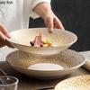 Creative Hammer Texture Ceramic Plate Salad Plate Pasta Plate Sashime Dish Deep Plates Hotel Molecular Cuisine Display Tableware