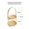 Round Square Bamboo Woven Basket for Tea, Snacks, Fruits, Cakes, and Desserts.