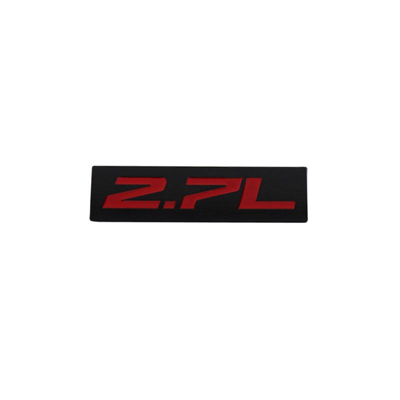 Premium 2.7L 2.7 L for Universal car Engine Hood Fender trunk Tail Rear Bonnet Nameplate Decal Emblem Badge Sticker