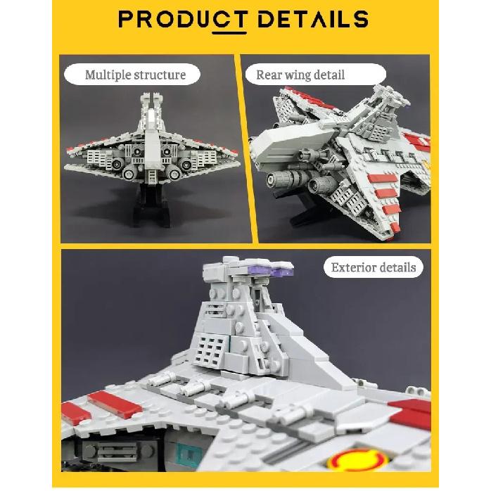Высокотехнологичный Moc Venator Атакующий Крейсер Истребитель Разрушитель Кирпичный Технический Модель Строительство Звездные Блоки Космический Корабль Игрушки
