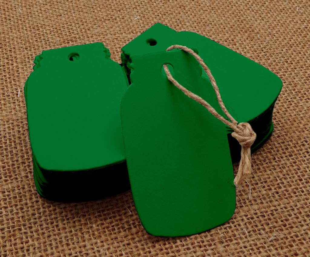 100 шт. Картонные бирки в форме банки Мейсона, пустые бирки для свадебных подарков с бесплатным натуральным джутовым шпагатом