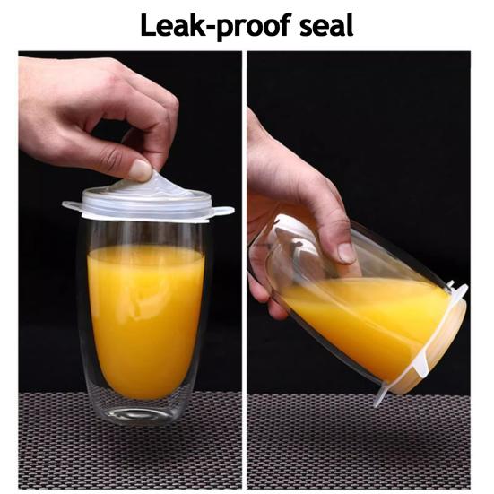 6Pcs/Set Fresh-keeping Lid Silicone Stretchable Storage Sleeves High Low Temperature Resistant Sealing Preservation Kitchen Food Storage Lids