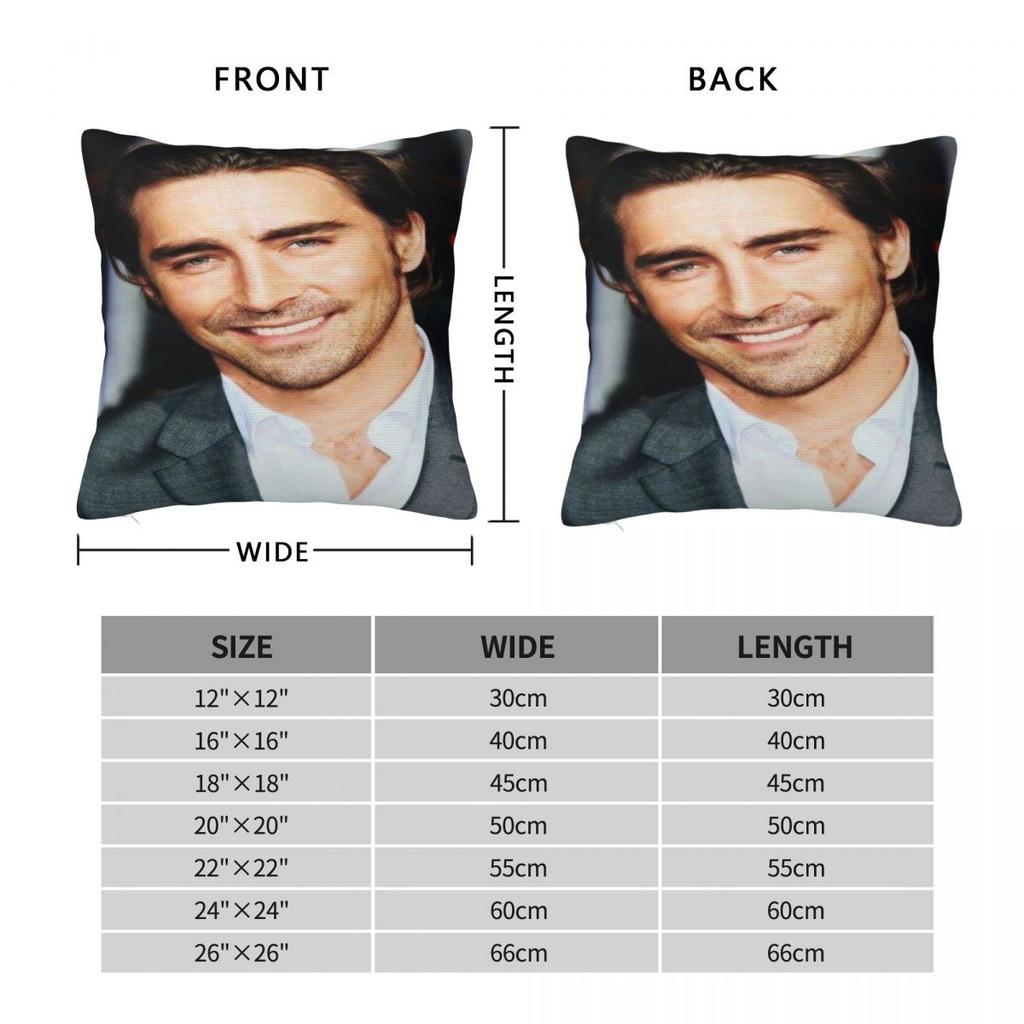 New Style Home Lee Pace Actor Fan Giftdecoration Pillowcase Merch Pillow Cover Zipper Multiple Sizes