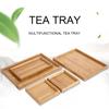 Bamboo Wooden Rectangular Tea Tray Serving Trays for Kung Fu Tea Cup Breakfast Fruit Dessert Food Holder Plate Tableware