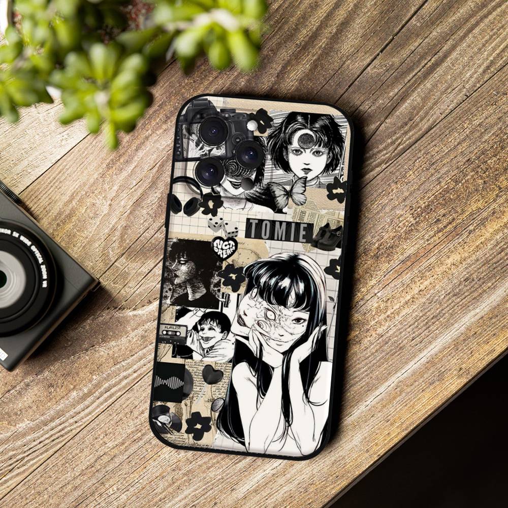Аниме Джунджи Ито Ужасы Хоррор Чехол для Телефона Для IPhone 17 16 15 14 13 12 11 PRO MAX PLUS Mini ТПУ Мягкий Приятный для Кожи Чехол