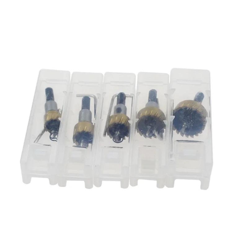 5 шт./лот HSS титановая кольцевая пила твердосплавный наконечник сверло комплект 16/18.5/20/30 мм металлический сплав сверло для алюминиевых дверей и окон отверстие