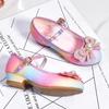 Fashion Girls' Leather Princess Shoes 2025 Children's Shoes Round-Toe Soft-Sole Girls High Heel Princess Crystal Party Dance Shoes
