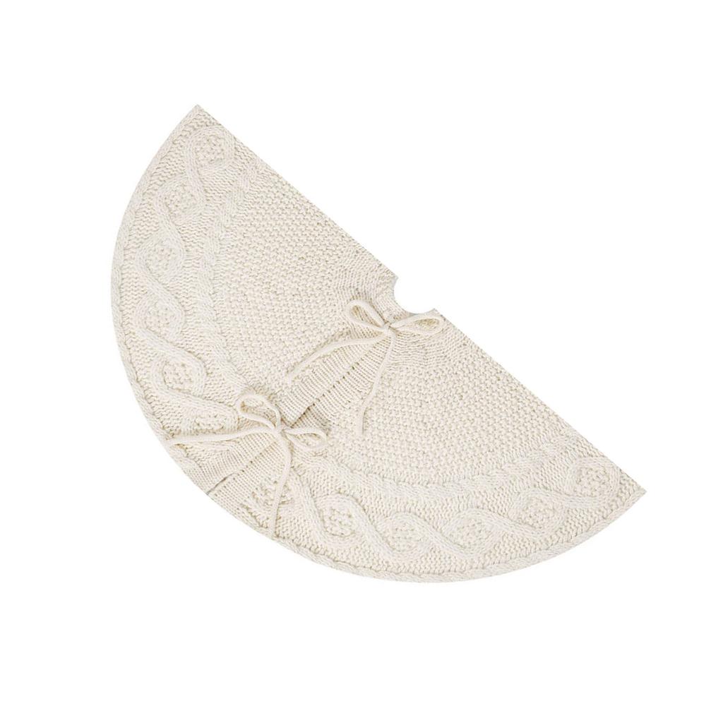 Стильная белая юбка для рождественской елки Теплая и элегантная белая юбка для пола для рождественской елки Стильное украшение для елки