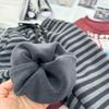 Stripe Pants For Boys And Girls One-piece Velvet Spring Autumn Winter New Childrens Korean Style Thick Warm Casual Sweatpants