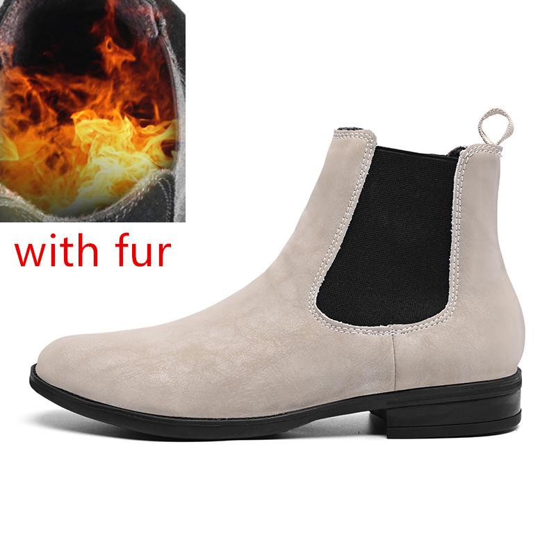 Мужские ботинки 2024 года Мужская обувь в британском стиле Износостойкие повседневные ботинки Классические высокие черные ботинки челси Мягкая теплая хлопковая обувь