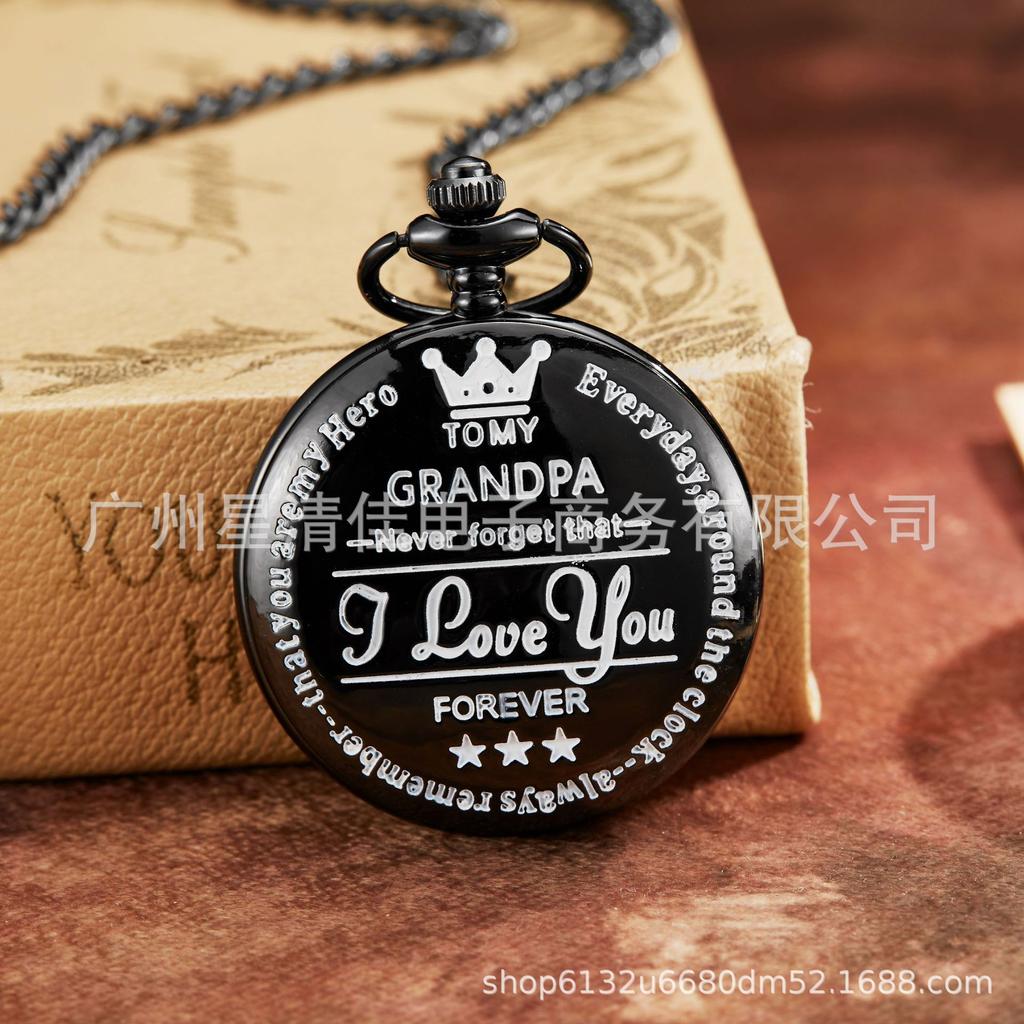 Стимпанк Полный Хантер Золотой/Серебряный/Черный Кварцевый Аналоговый Сплав Моей Дочери Карманные часы/Моему СЫНУ Карманные часы Подвеска Цепочка Часы с Римскими цифрами