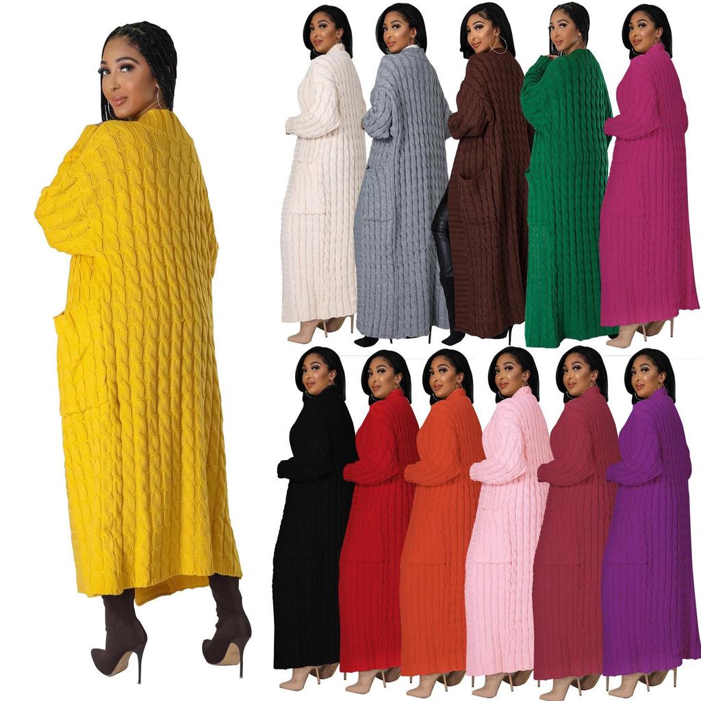 Женское сексуальное пальто-свитер с длинным рукавом в европейском и американском стиле - мода осень/зима