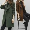 2024 Autumn/Winter Women's Medium-Length Cocoon Double-Breasted Wool Coat