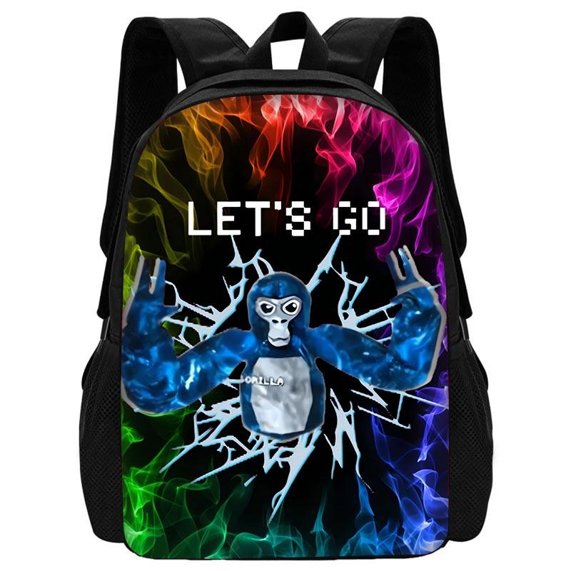 Novelty Cool Gorilla Tag Child School Backpack with Shoulder Bag Pencil Bags School Bags for Boys Girls Best Gift