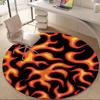 1 шт. Круглый ковер с рисунком пламени для офиса, под офисные стулья, спальни, гостиной, домашнего декора, декора комнаты