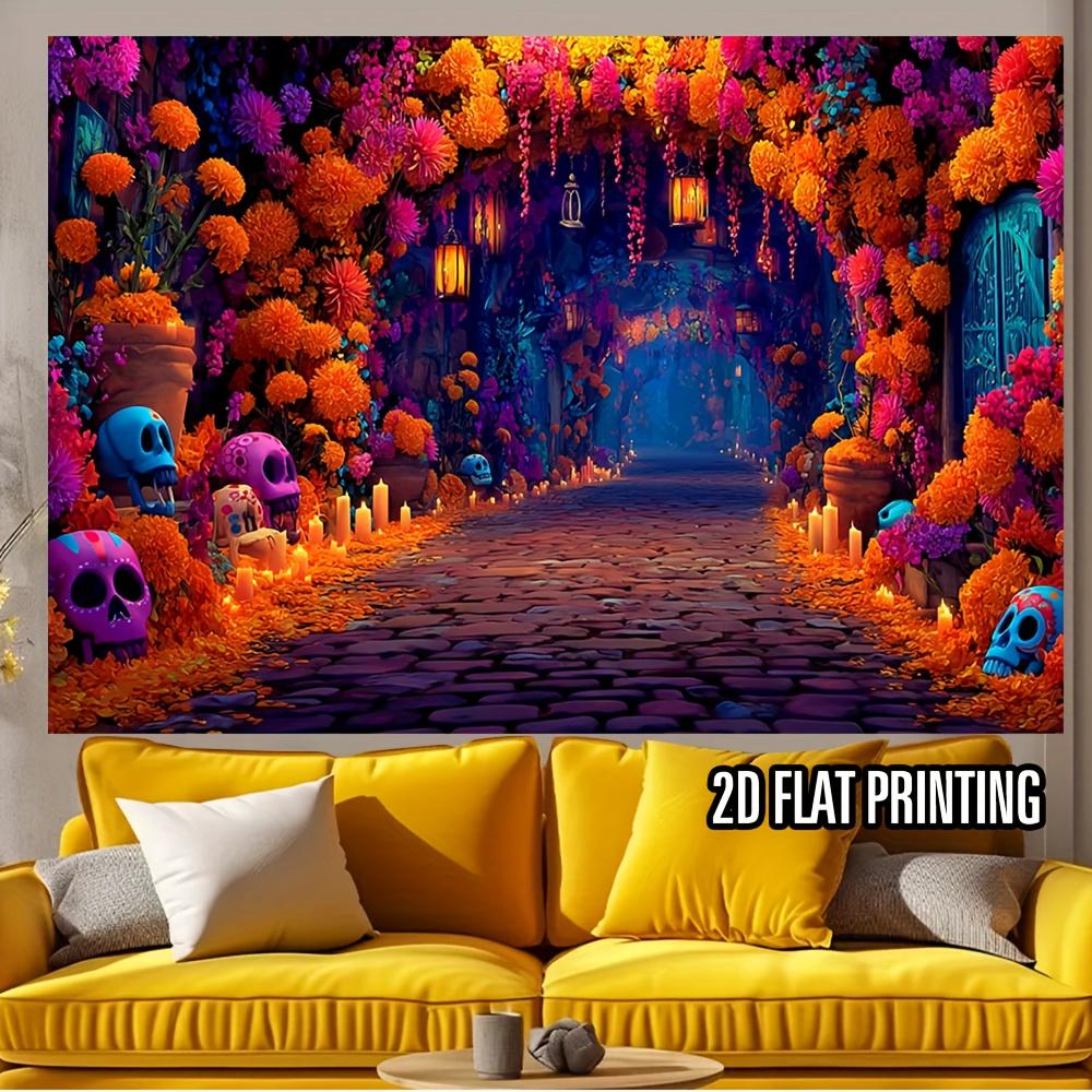 2D Planar Background - 1 piece, large-sized 2D planar background, suitable for the Day of the Dead festival in Mexico.zyc