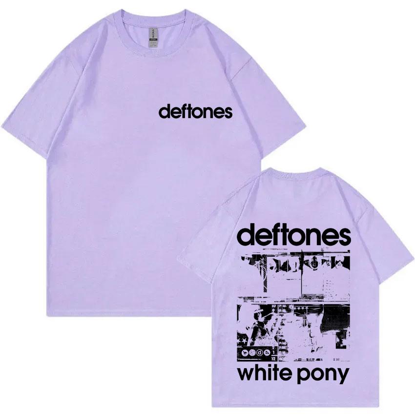 Rock Band Deftones White Pony Double Sided Print Tshirt Unisex Hip Hop Alternative Metal Oversized Streetwear Male Fashion Tshirt