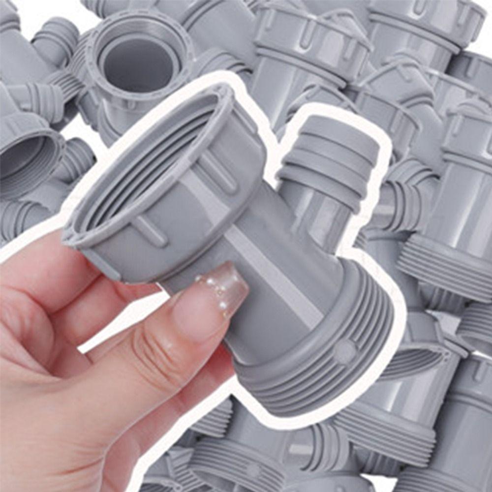 1/2Pcs Y Shaped Sink Drain Pipe Adapter Thread Three-way Sink Pipe Accessories with Rubber Sheet Sewer Branch Connector