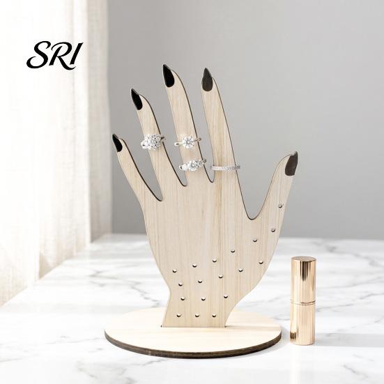 Jewelry Holder Stand Hand Shape Ring Holder, 2D Wooden Display for Bracelet And Earring Rings Necklace, Minimalist Dresser Decor, Decorative