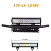 18 20 23in 126W 288W 324W Led Light Bar + Bull Bar Front Bumper License Plate Bracket Wiring Kit For ATV 4WD 4x4 Car