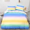 Радужный градиентный пододеяльник, комплект постельного белья Queen Size Rainbow для детей и девочек, милый стиль, комплект постельного белья из полиэстера, односпальное одеяло King Twin, покрывало