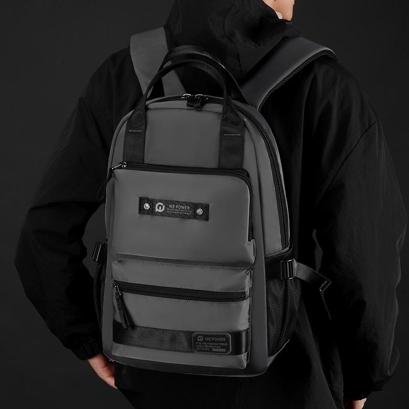 Trendy Versatile New Backpack Waterproof Wear-resistant Nylon Bag with Multi-pocket & Large Capacity for Daily Commute