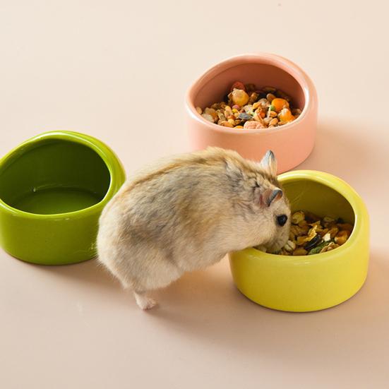 Small Animal Bowl Hamster Food And Water Dish Pet Feeding Bowl Overturn-free Feeder for Guinea Pigs Rabbits Hedgehogs Parrots